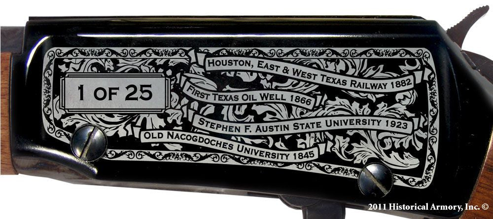 nacogdoches county texas engraved rifle h001 receiver