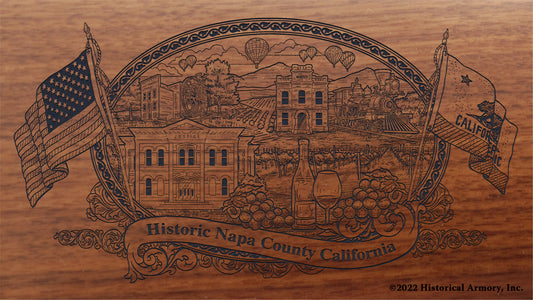 Napa County California Engraved Rifle Buttstock