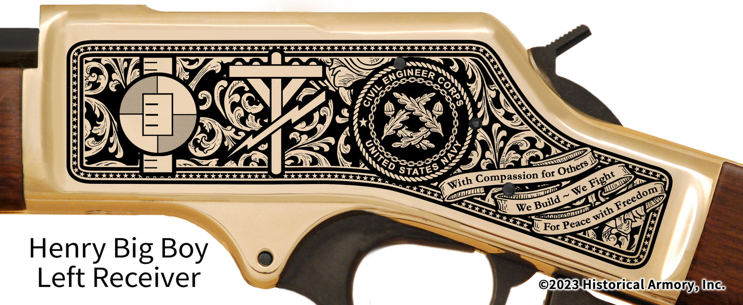 Navy Seabees Limited Edition Engraved Big Boy Brass Side Gate Rifle