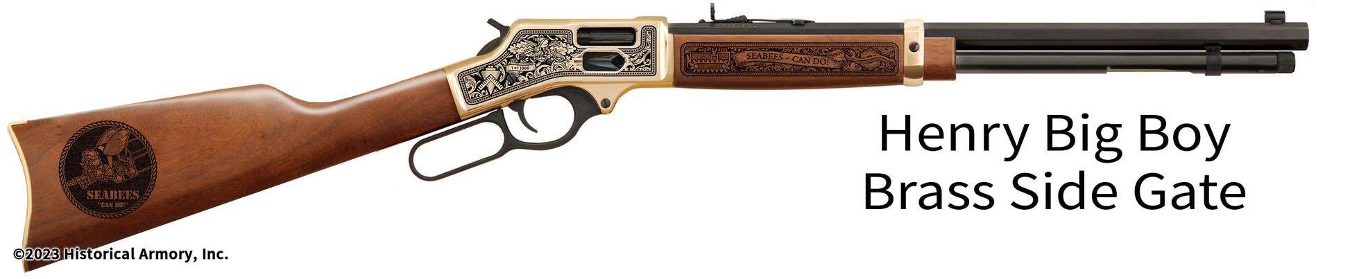 Navy Seabees Limited Edition Engraved Big Boy Brass Side Gate Rifle
