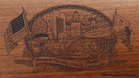 Nevada County California Engraved Rifle Buttstock