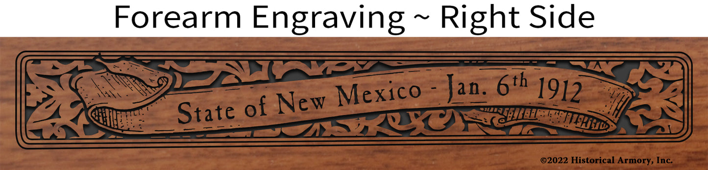 New Mexico State Pride Engraved Henry Rifle - Forearm Detail