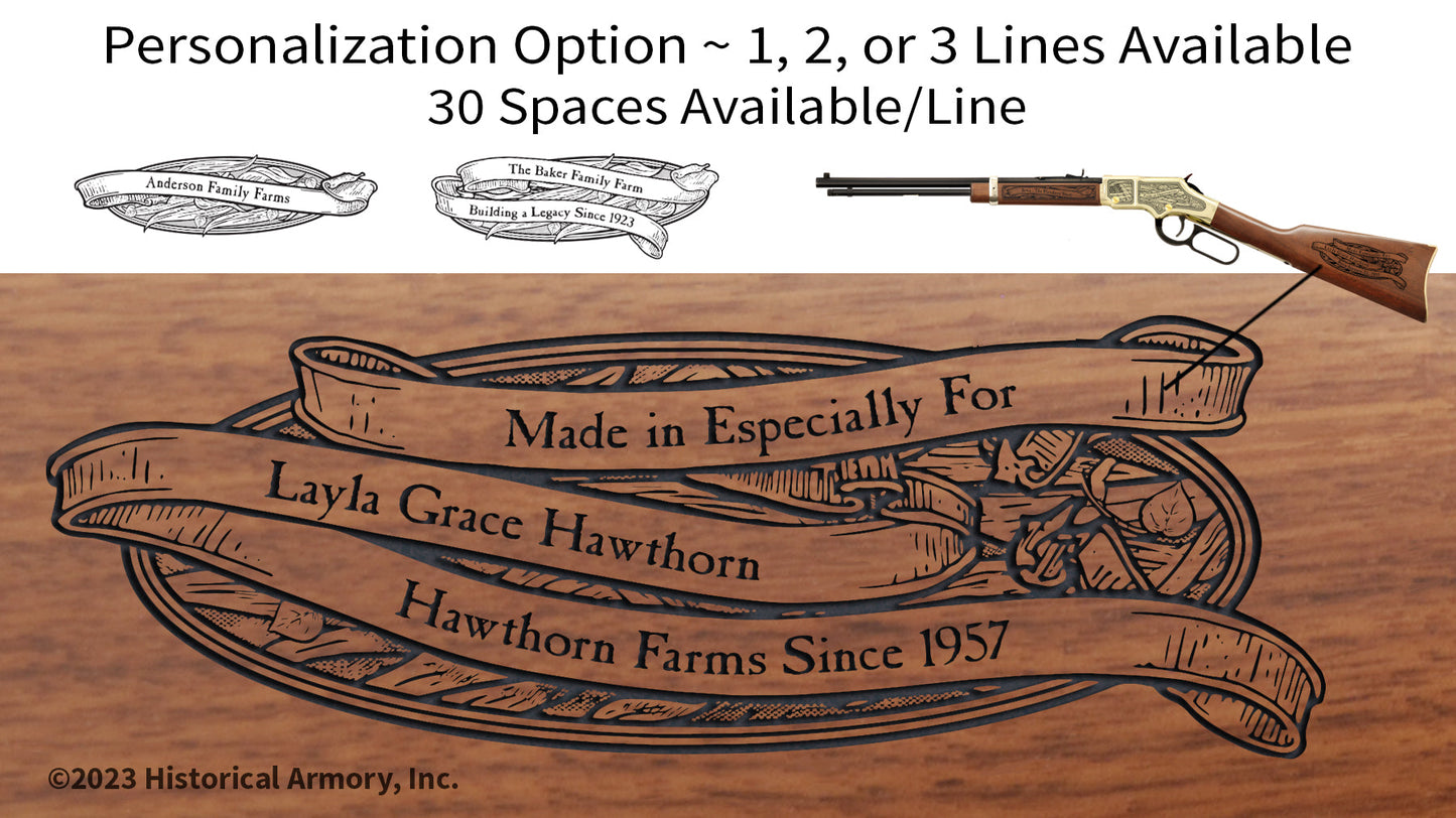 Wisconsin Agricultural Heritage Engraved Rifle Personalization