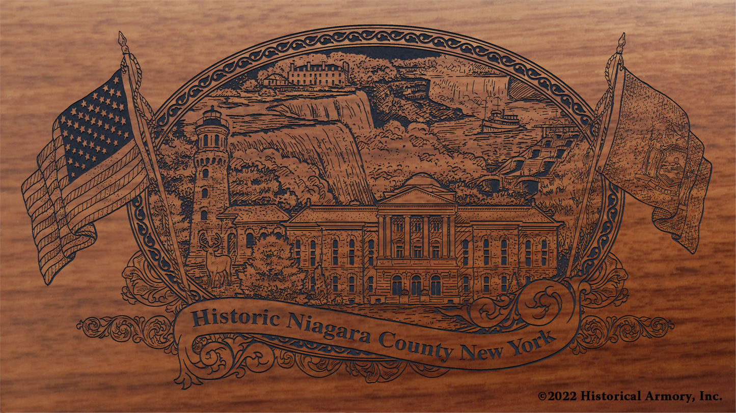 Niagara County New York Engraved Rifle Buttstock