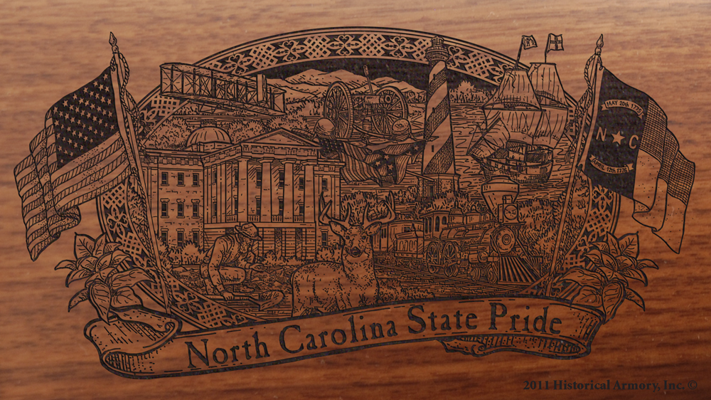 North Carolina State Pride Engraved Rifle