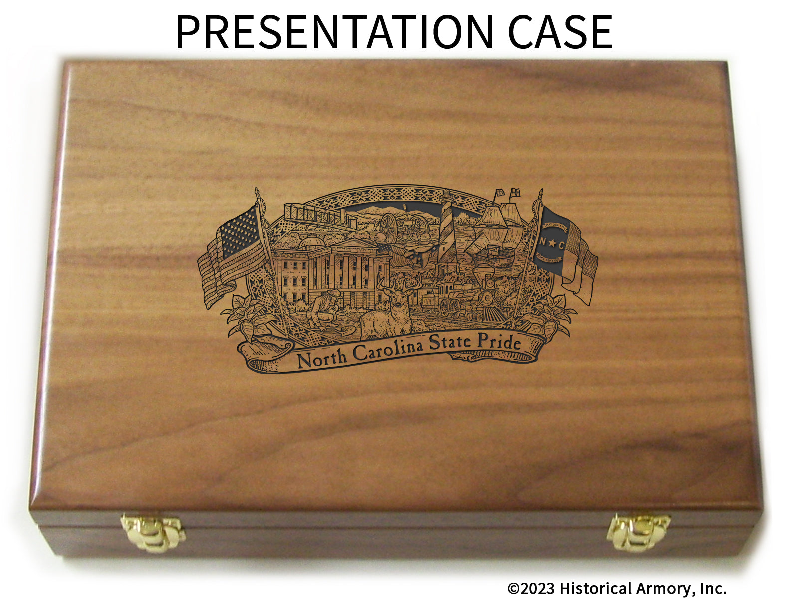 North Carolina State Pride Limited Edition Engraved 1911 Presentation Case