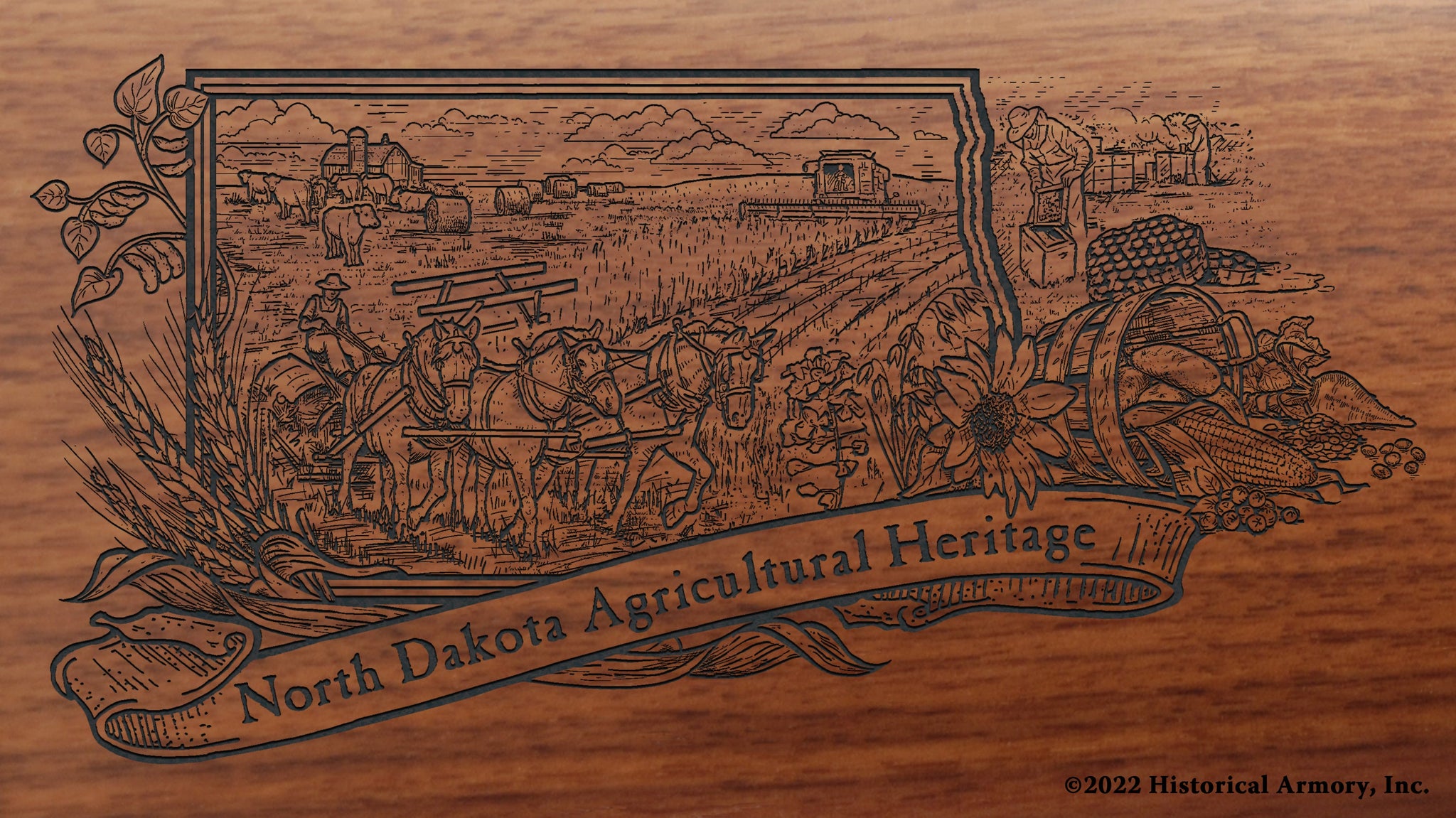 Nd Rifle Unit North Dakota State Agricultural Heritage Engraved Rifle – Historical Armory
