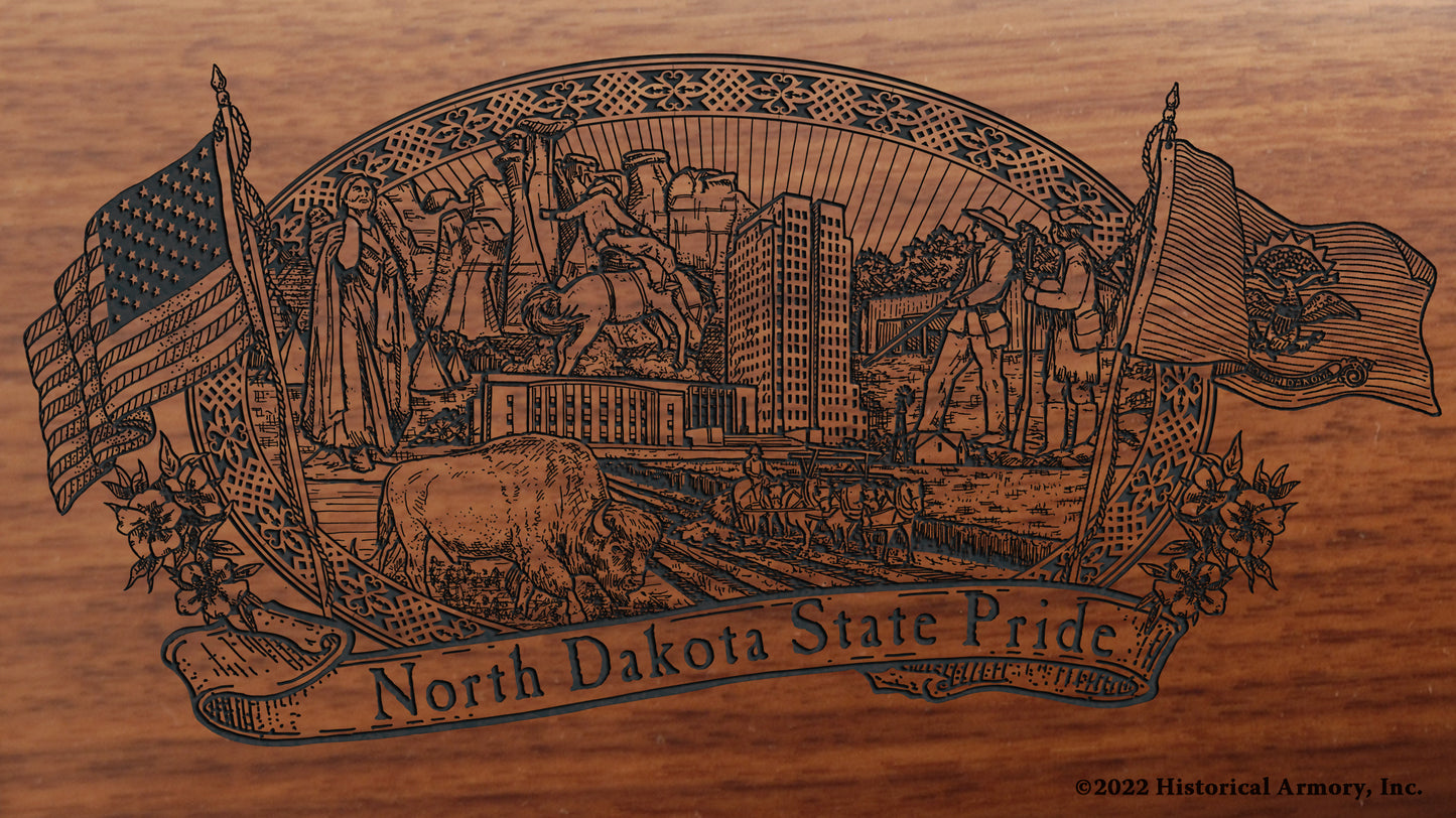 North Dakota State Pride Engraved Rifle