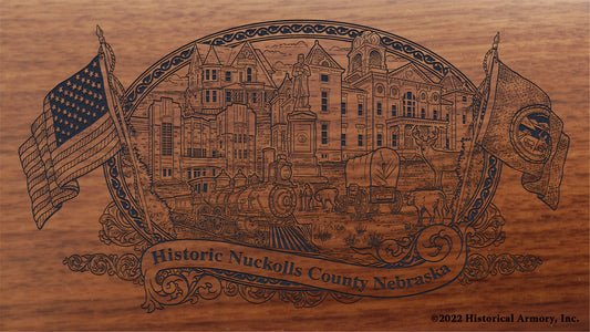 Nuckolls County Nebraska Engraved Rifle Buttstock