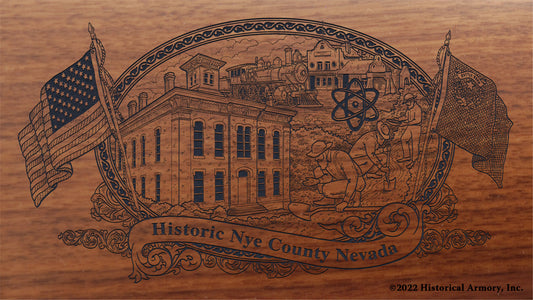 Nye County Nevada Engraved Rifle Buttstock