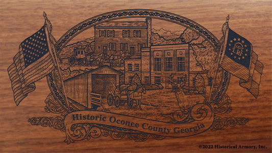 Oconee County Georgia Engraved Rifle Buttstock