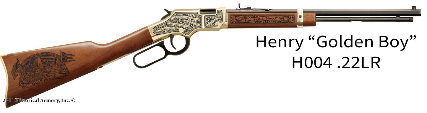 Ohio State Pride Engraved Golden Boy Henry Rifle