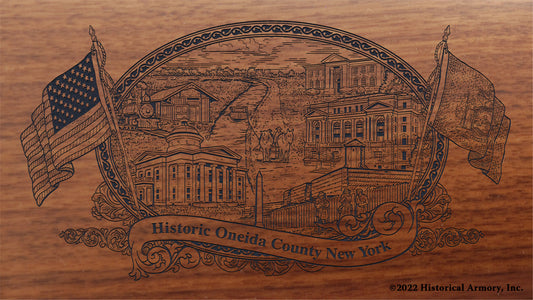 Oneida County New York Engraved Rifle Buttstock