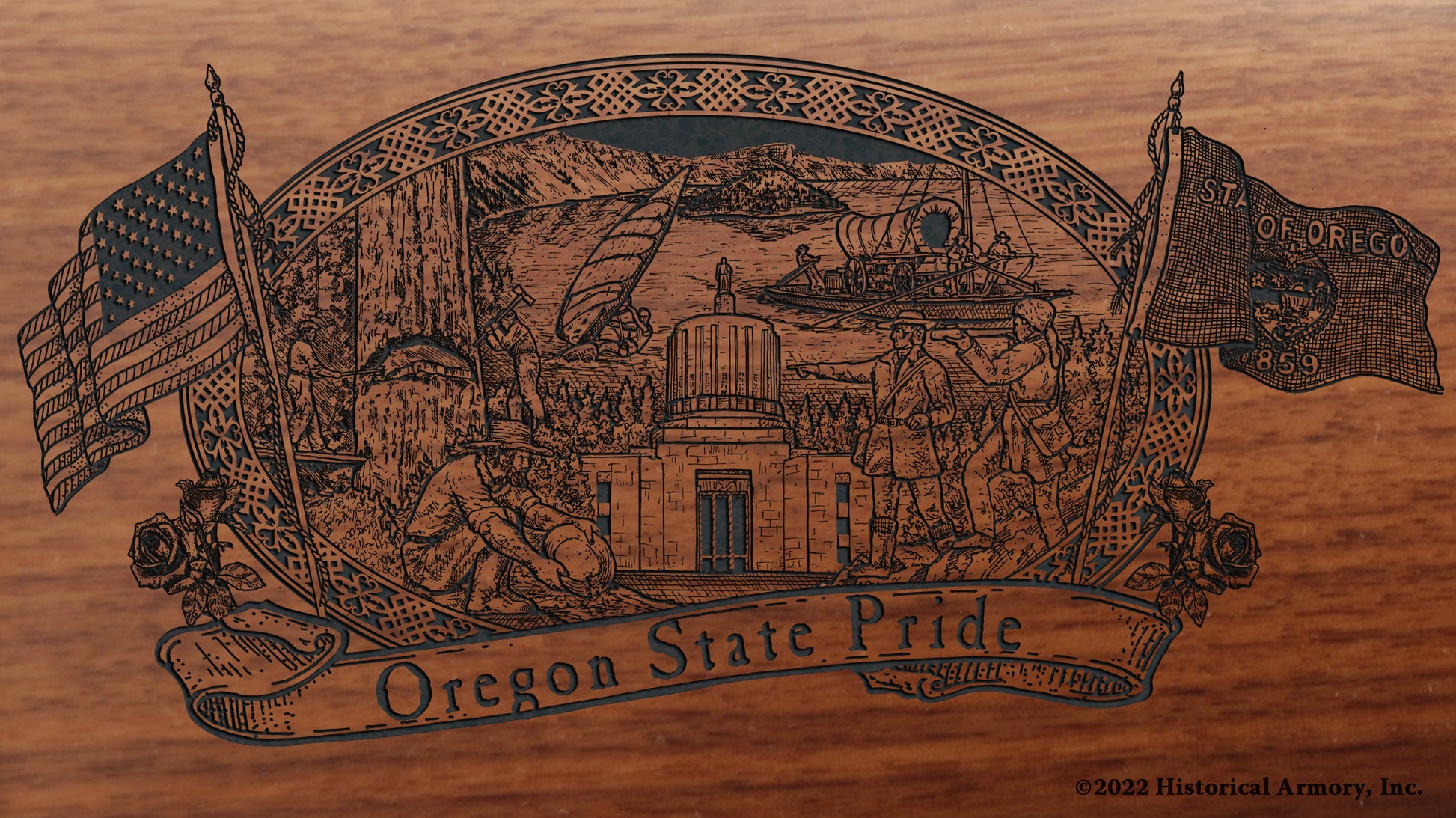 Oregon State Pride Engraved Rifle