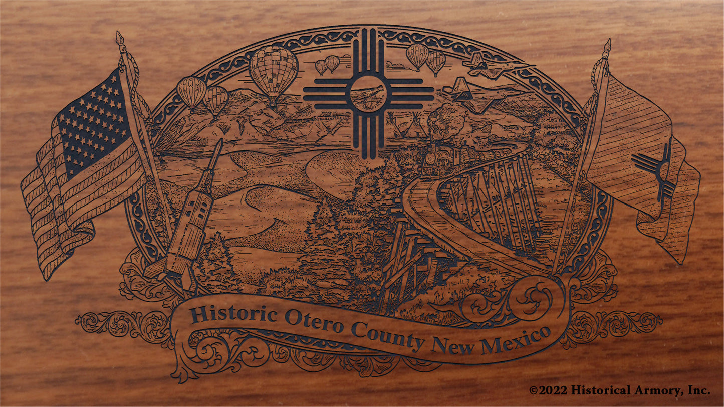 Otero County New Mexico Engraved Rifle Buttstock