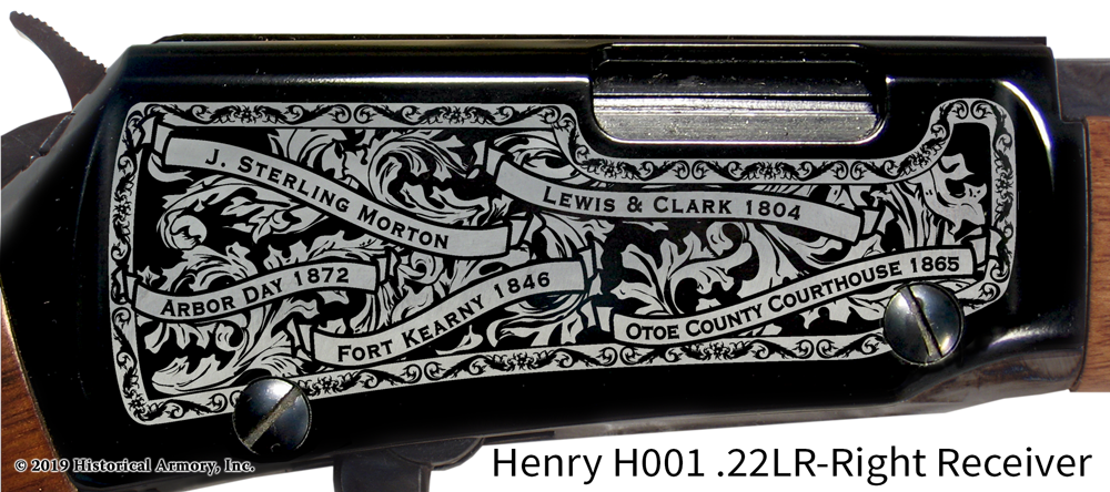 Otoe County Nebraska Engraved Rifle