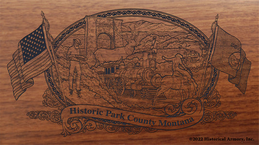 Park County Montana Engraved Rifle Buttstock