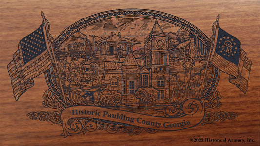 Paulding County Georgia Engraved Rifle Buttstock