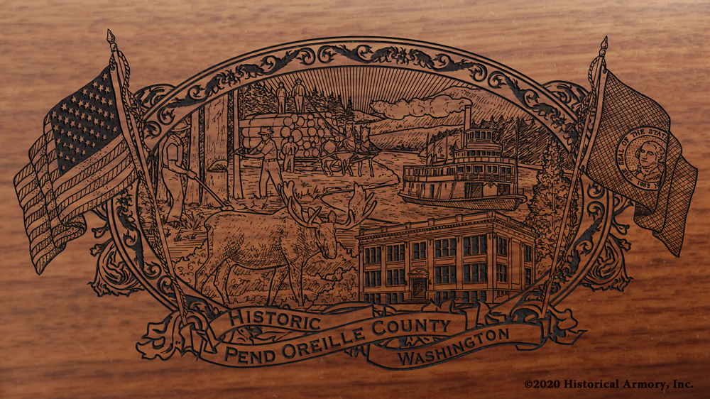 Pend Oreille County Washington Engraved Rifle