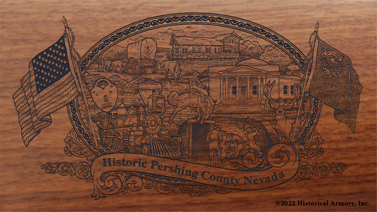 Pershing County Nevada Engraved Rifle Buttstock
