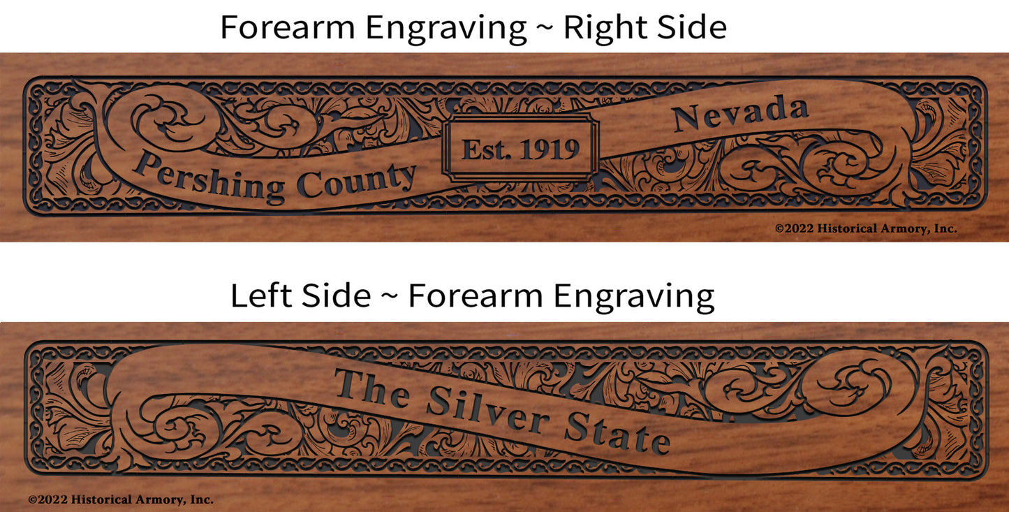 Pershing County Nevada Engraved Rifle Forearm