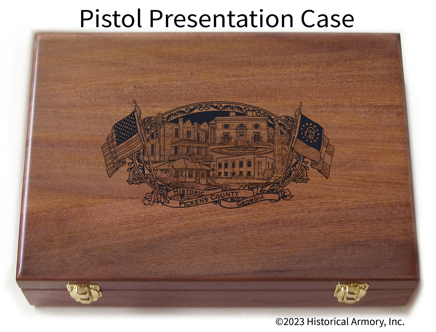 Pickens County Georgia Engraved .45 Auto Ruger 1911 Presentation Case