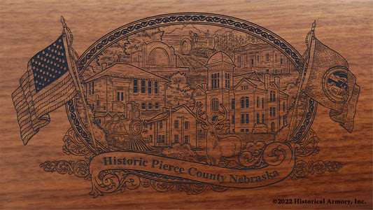 Pierce County Nebraska Engraved Rifle Buttstock