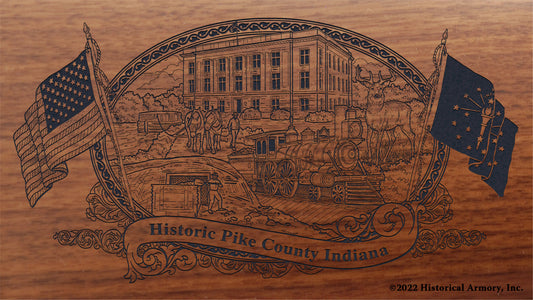 Pike County Indiana Engraved Rifle Buttstock