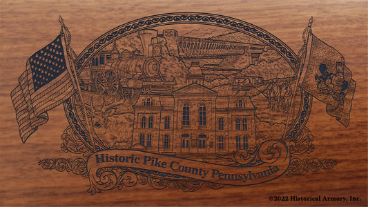 Pike County Pennsylvania Engraved Rifle Buttstock