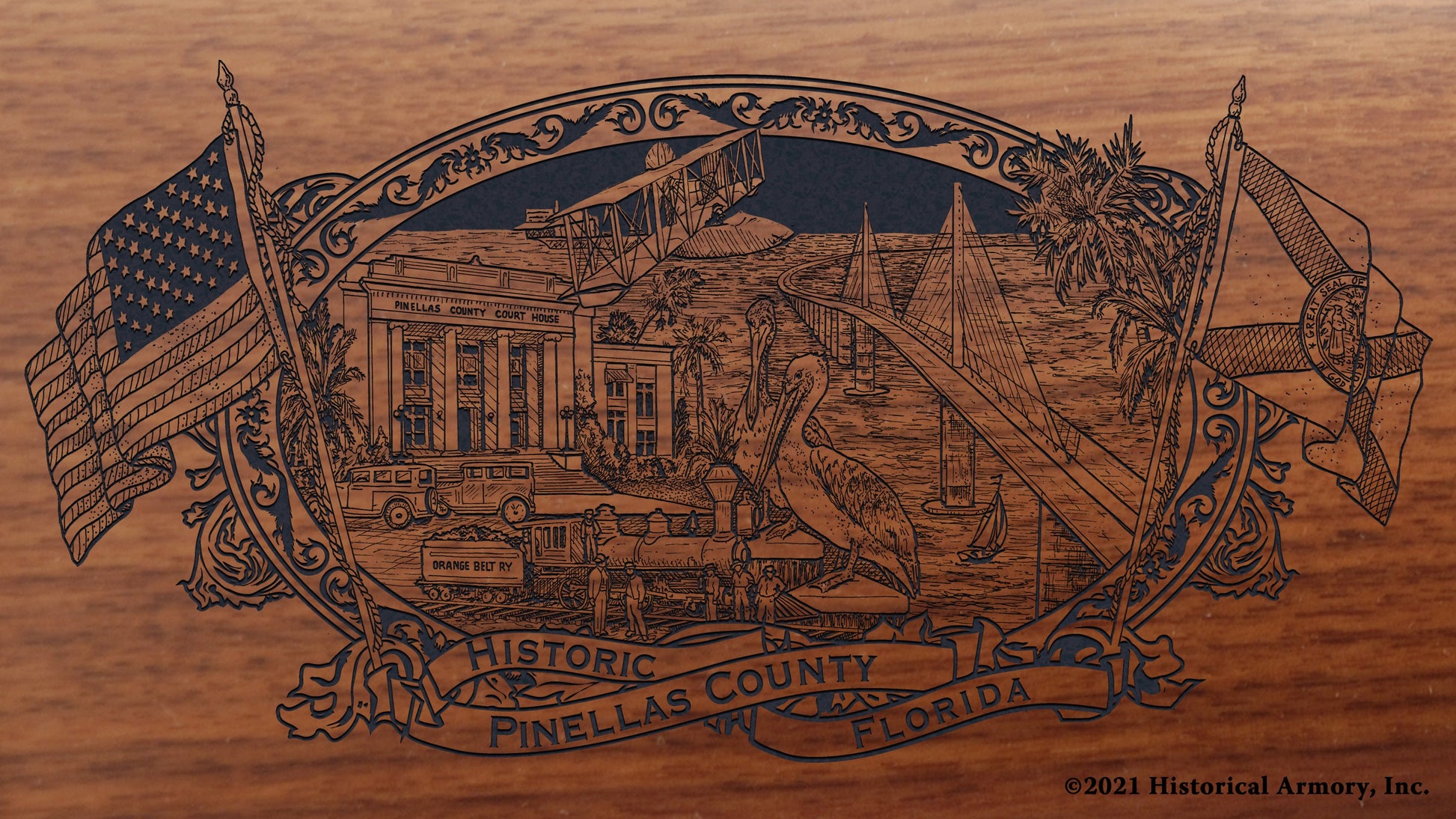 Pinellas County Florida Engraved Rifle Buttstock