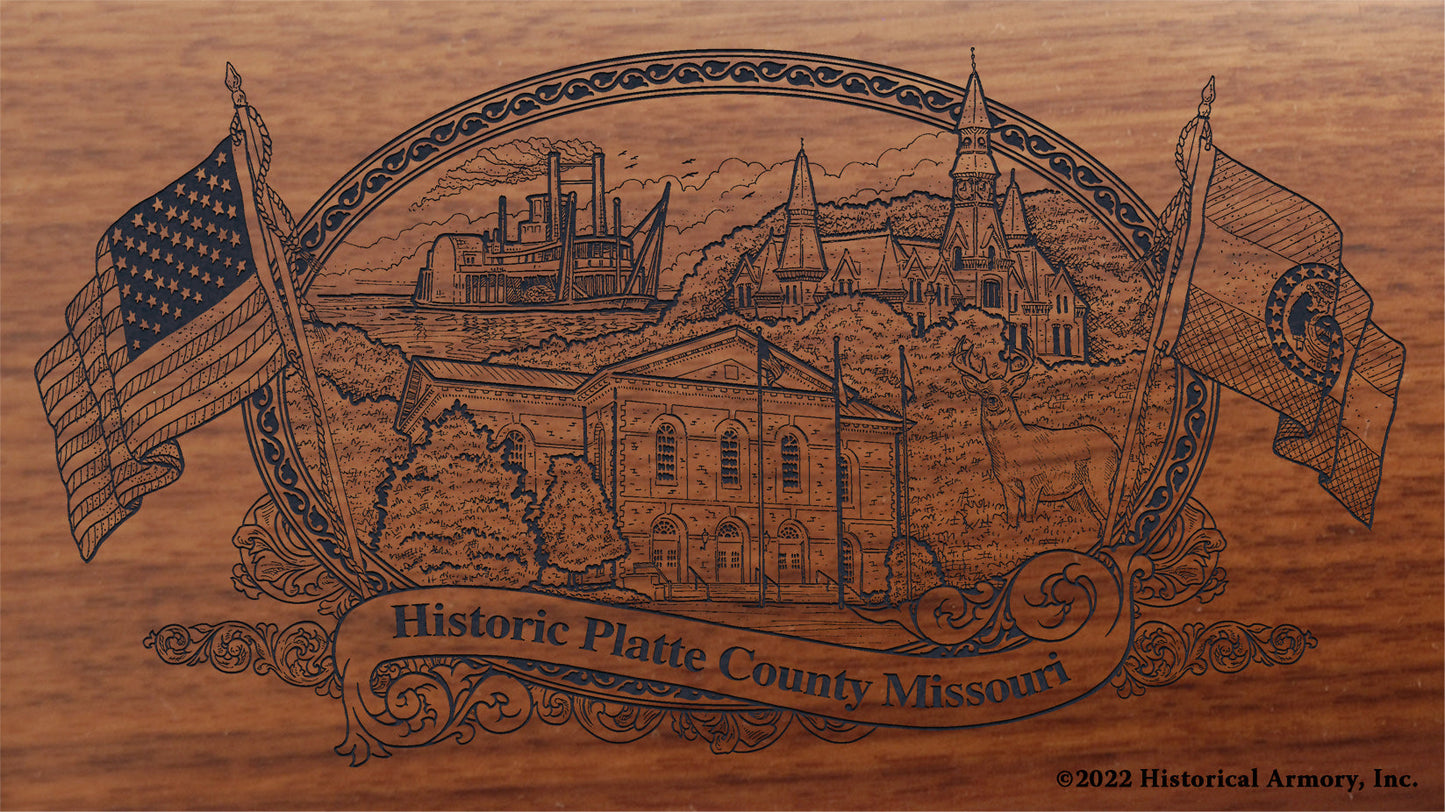 Platte County Missouri Engraved Rifle Buttstock