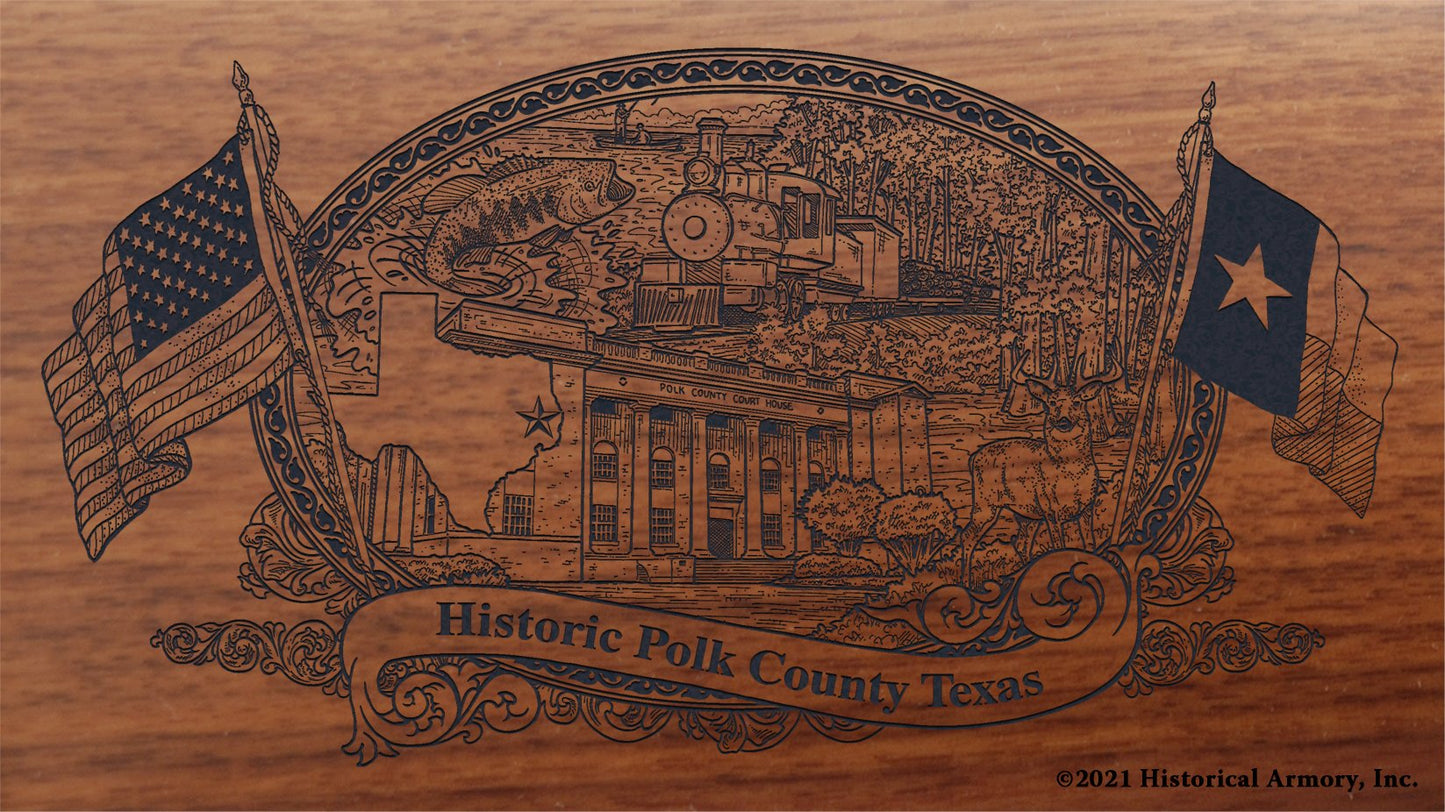 Engraved artwork | History of Polk County Texas | Historical Armory