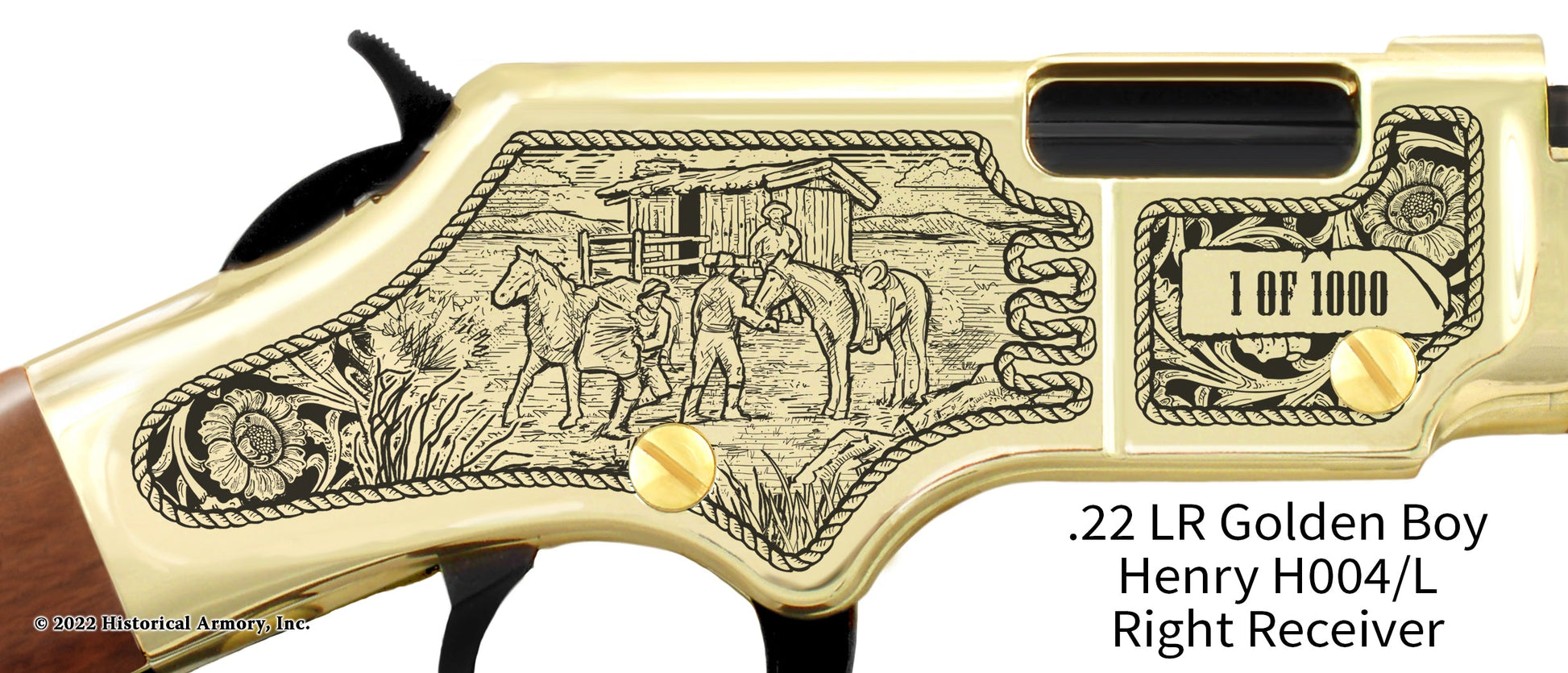 Pony Express Limited Edition Engraved Henry Golden Boy Rifle