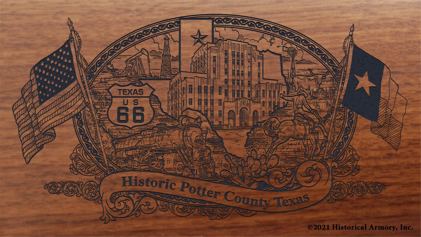 Engraved artwork | History of Potter County Texas | Historical Armory