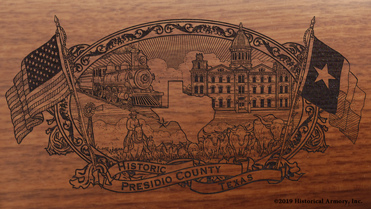 Presidio County Texas Engraved Rifle