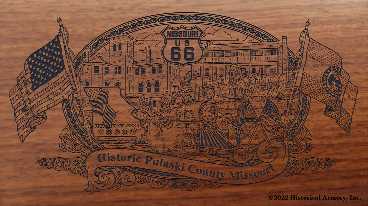 Pulaski County Missouri Engraved Rifle Buttstock