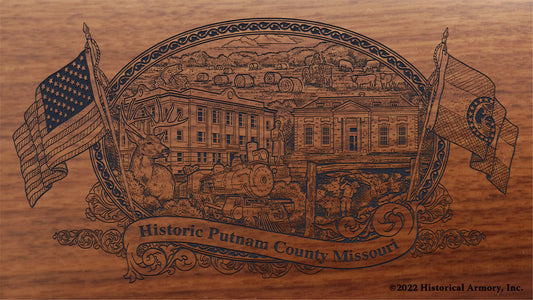 Putnam County Missouri Engraved Rifle Buttstock