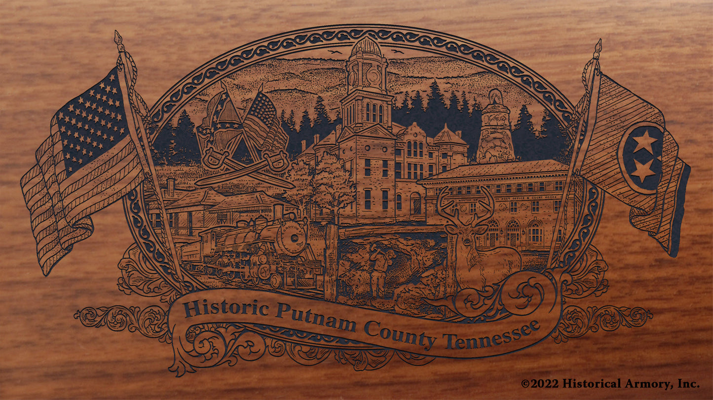 Putnam County Tennessee Engraved Rifle Buttstock