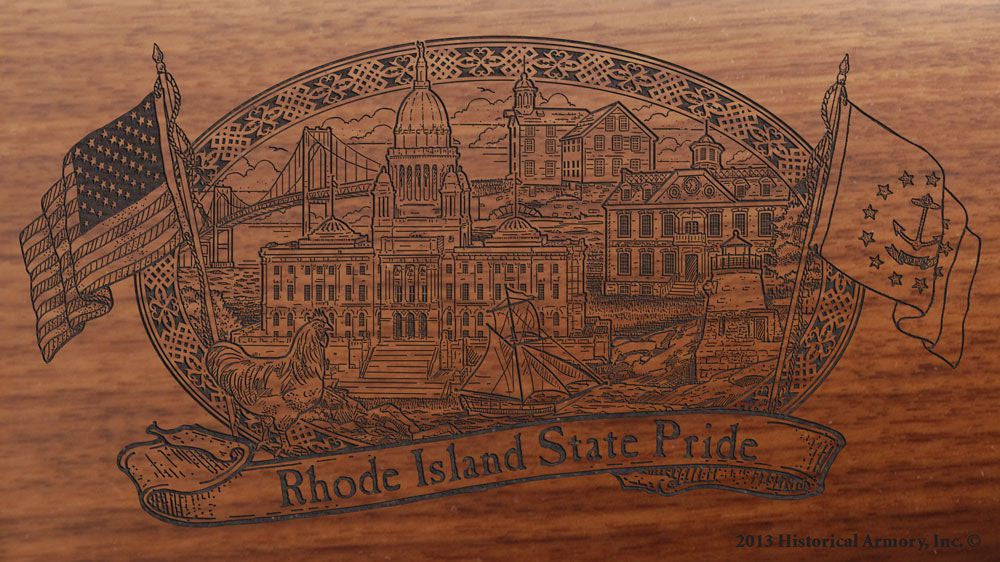 Rhode Island State Pride Engraved Rifle
