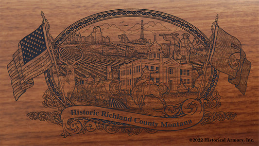 Richland County Montana Engraved Rifle Buttstock