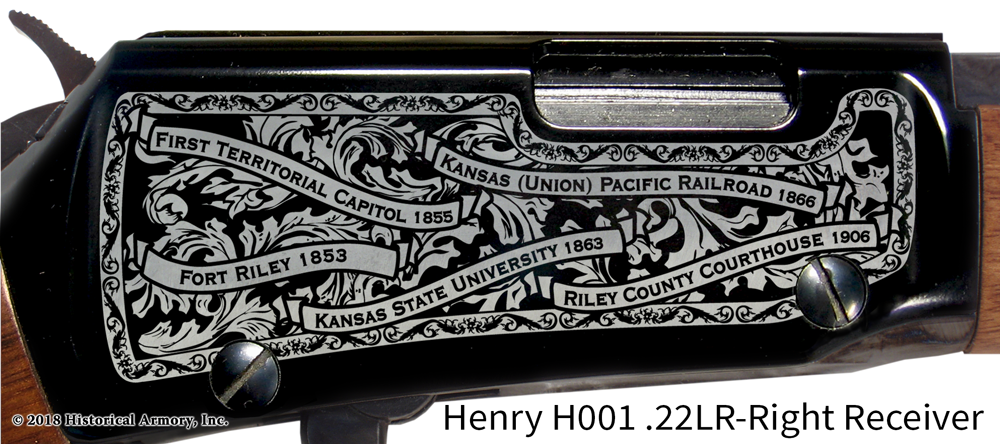 Riley County Kansas Engraved Rifle