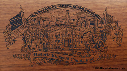 Ringgold County Iowa Engraved Rifle Buttstock