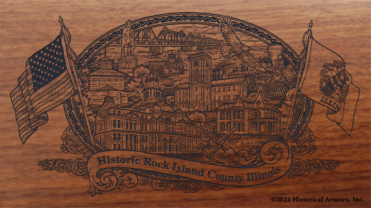 Engraved artwork | History of Rock Island County Illinois | Historical Armory