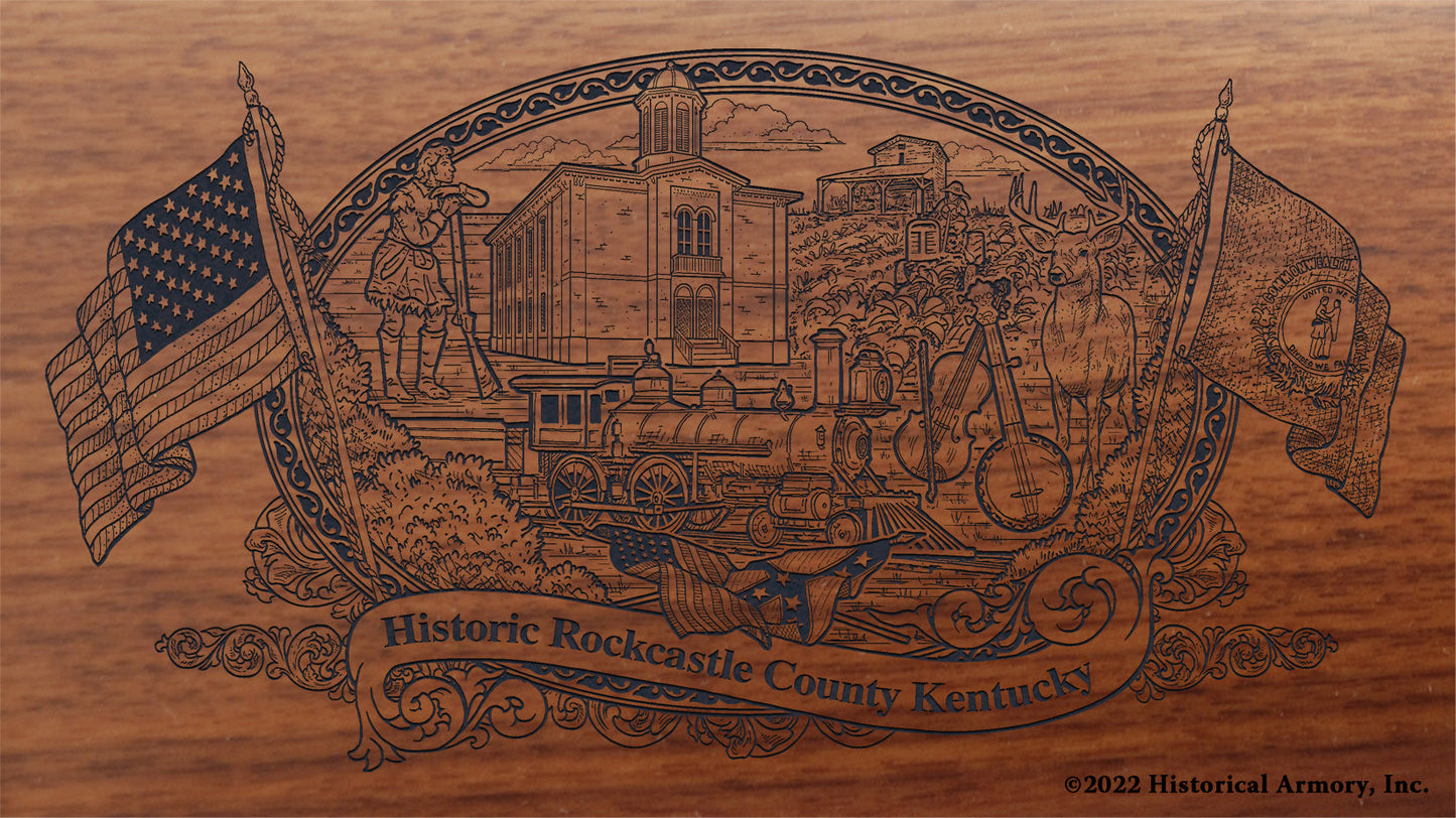 Rockcastle County Kentucky Engraved Rifle Buttstock