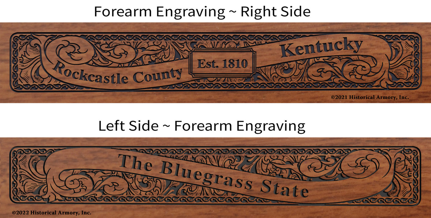 Rockcastle County Kentucky Engraved Rifle Forearm
