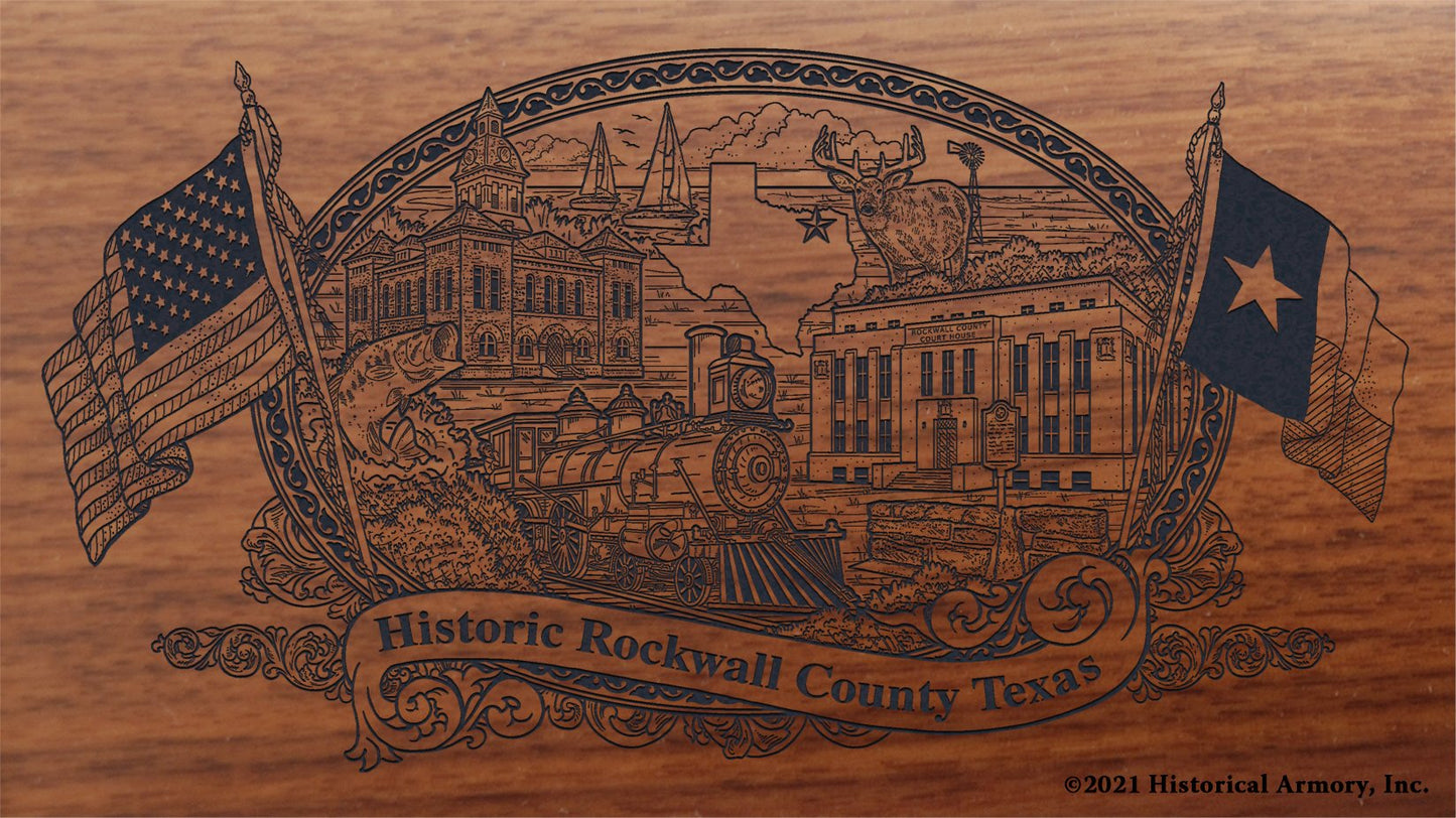 Engraved artwork | History of Rockwall County Texas | Historical Armory