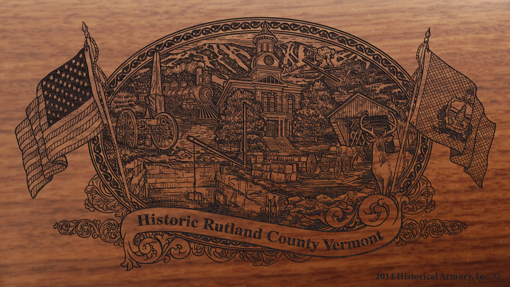 Rutland County Vermont Engraved Rifle