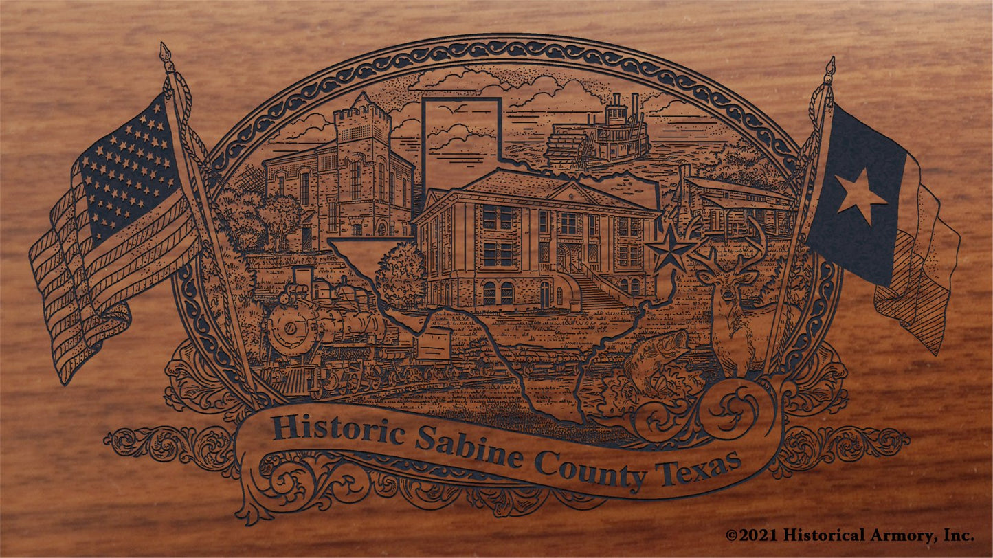 Engraved artwork | History of Sabine County Texas | Historical Armory