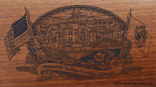 Engraved artwork | History of Saline County Illinois | Historical Armory