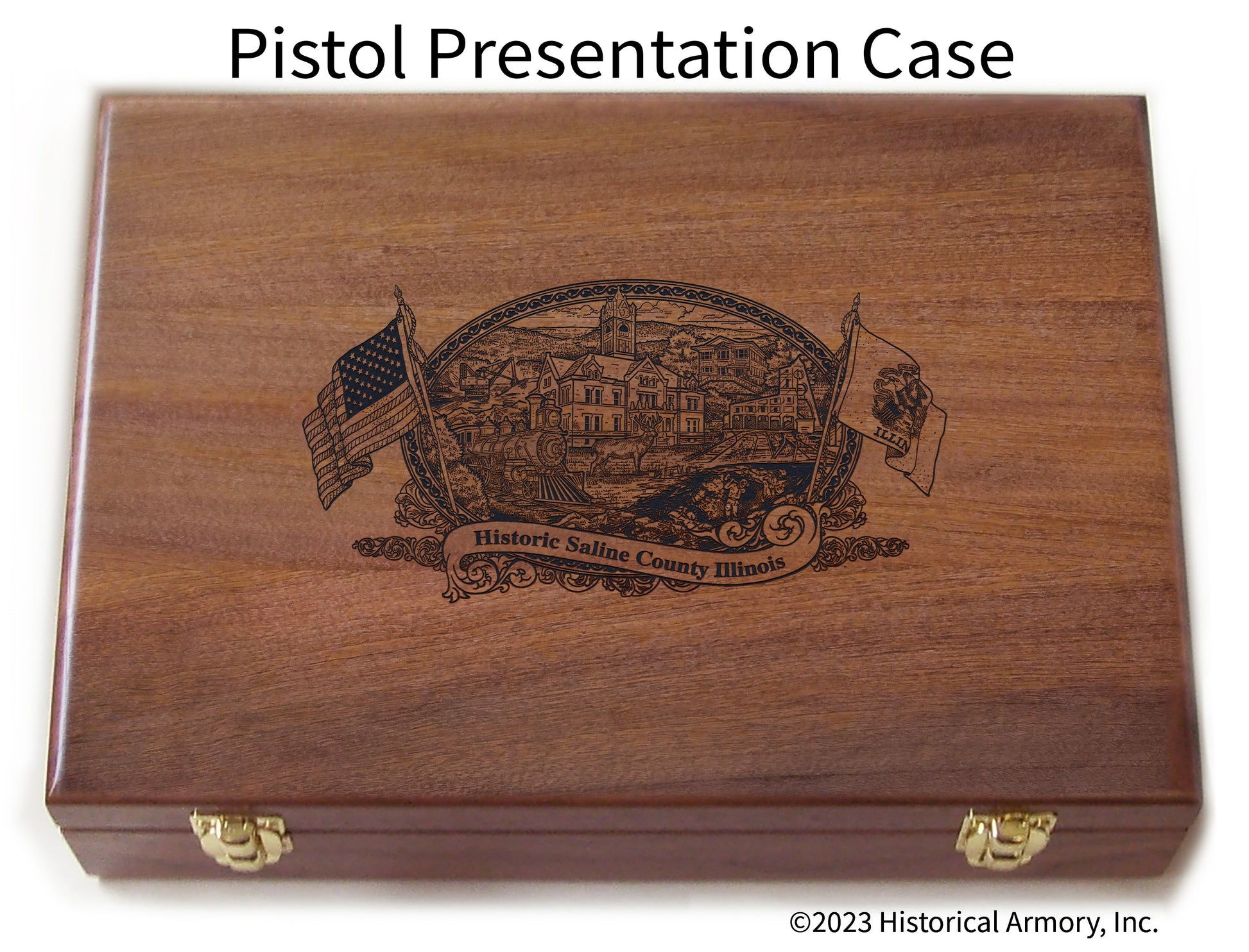 Saline County Illinois Engraved .45 Auto Ruger 1911 Presentation Case